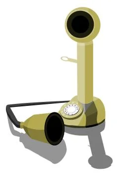 Old phone Illustrazione stock