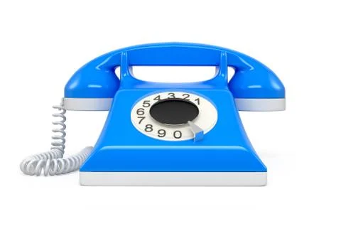 Old phone isolate on white background Stock Illustration