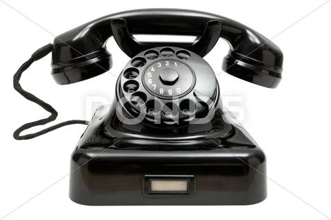 Old Phone Isolated on a White Background Stock Photos