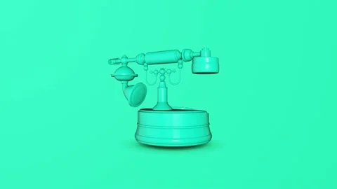 Old Phone light green Stock Footage 154648768