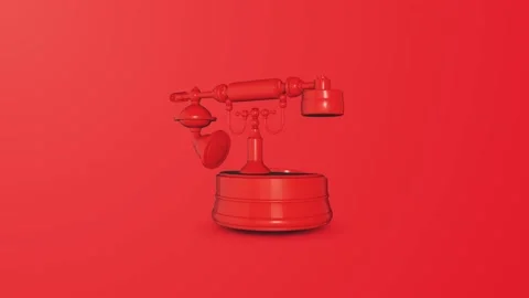 Old Phone orange Stock Footage 154648762