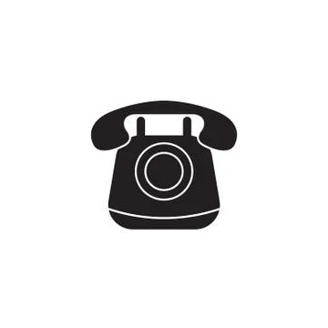 Old Phone solid icon, vintage,call, social media 스톡 일러스트