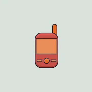 Old Phone Vector Icon Concept Design Stock Illustration