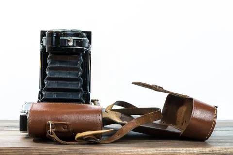 Old photo camera Stock Photos
