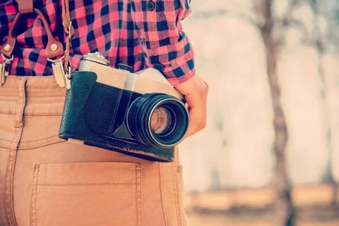Old photo camera Stock Photos