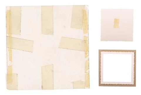 Old Photo Frames Collection of old photo frames, edges and backings with s... Stock Photos