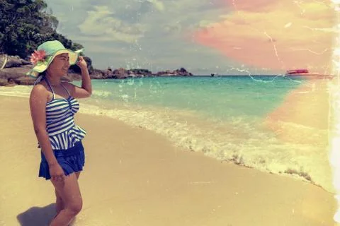 Old photos made by adding effects Stock Photos