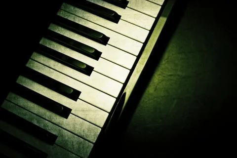 Old piano keyboard Stock Photos