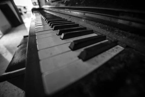 Old Piano Keys Stock Photos