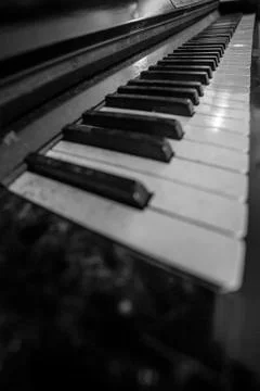 Old Piano Keys Stock Photos