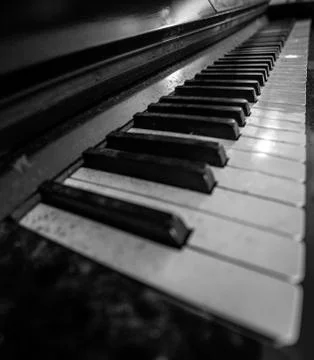 Old Piano Keys Stock Photos