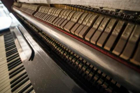 Old Piano Keys Stock Photos