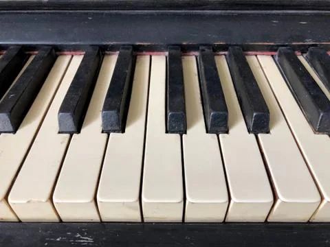 Old piano keys. Stock Photos