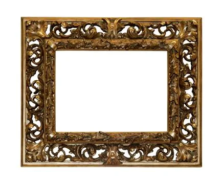 Old picture frame with a decorative pattern Stock Photos