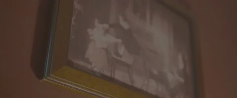 Old Picture On The Wall Stock Footage 207769013