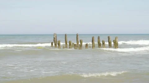 Old pier Stock Footage 11194783