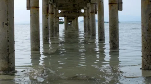 Old pier Stock Footage 273443906