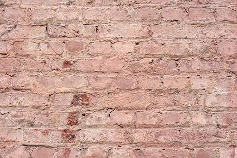 Old pink bricks wall background Stock Photos