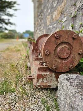 Old pipe from the cornish tin mining industry Stock Photos