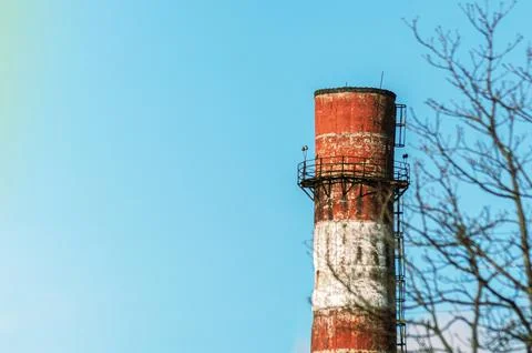 An old pipe from the factory Stock Photos