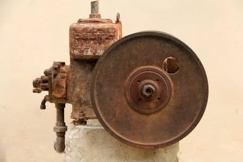 An Old Pipe Machine Stockfoto's