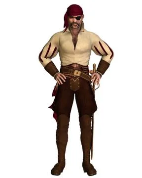 Old Pirate Stock Illustration