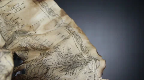 Old pirate map dolly 3 Vídeos de archivo 45308723