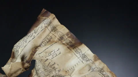 Old pirate map dolly 4 Stock-Footage 45308631