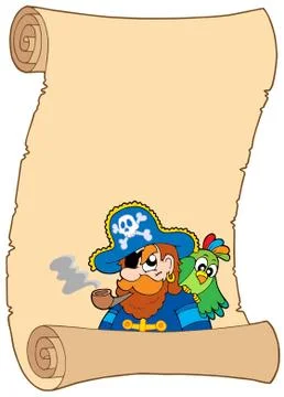 Old pirate scroll Stockillustratie