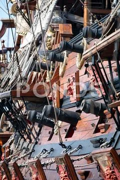 Old pirate ship Stock Photos