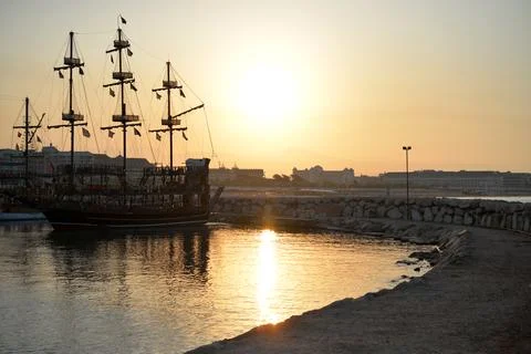 Old Pirate Ship Stock Photos
