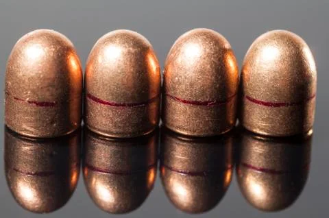 Old pistol bullets Stock Photos