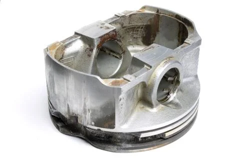 Old piston on white background Stock Photos