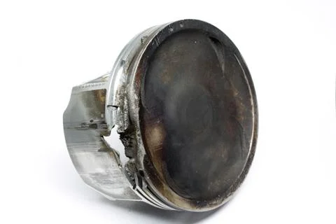 Old piston on white background Stock Photos