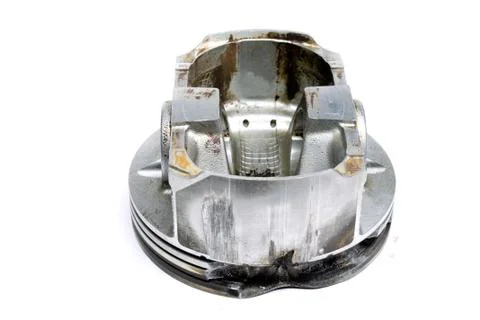 Old piston on white background Stock Photos