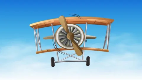 Old plan flying in the blue sky Stock Footage 267796914