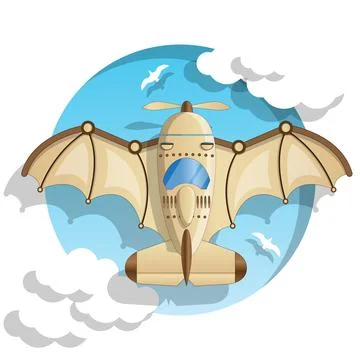 The old plane. Stock Illustration