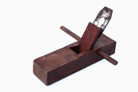 Old plane, isolated on a white background Stock Photos