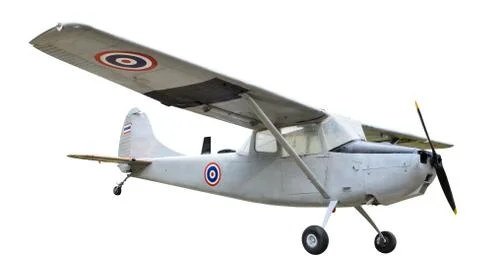 Old plane on white background Foto stock