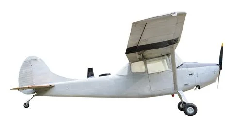 Old plane on white background Stock Photos