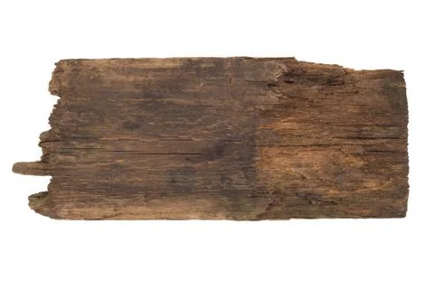 Old planks isolated on white. Empty template. Stock Photos