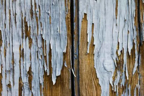 Old planks with peeling paint Stock Photos