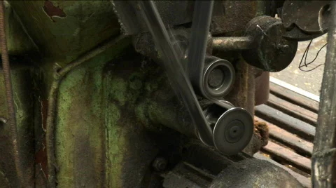 Old plant machine 05 스톡 동영상 340098