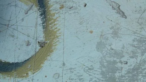 Old plaster wall is painted in different bright colors Stock Photos