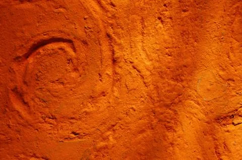 Old plaster wall texture background in Marrakech, Morocco Stock Photos