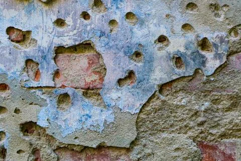 Old plastered brick surface. Stock Photos