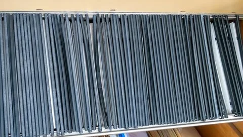 Old plastic folders Stock Photos