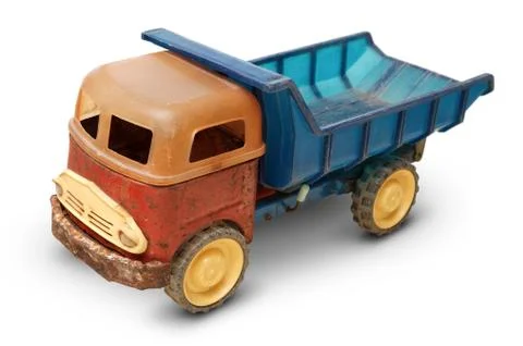 Old plastic toy, generic auto truck Stock Photos