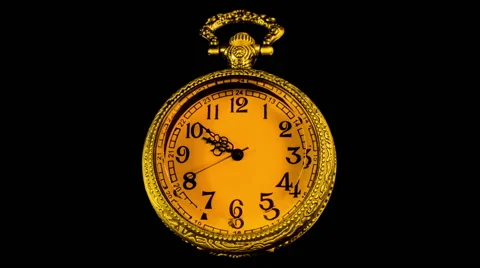 Old Pocket Clock Stock Footage 62254741