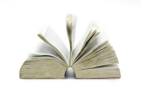 An old pocket dictionary isolated on white Stock Photos